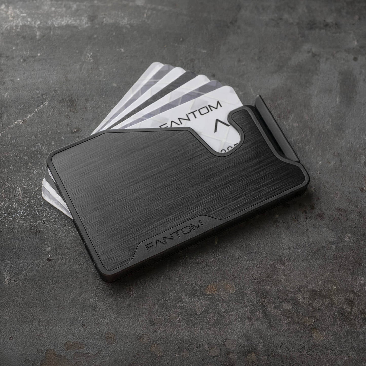 Fantom Wallet M 4-7 Cards Extra Slim, Aluminum Black