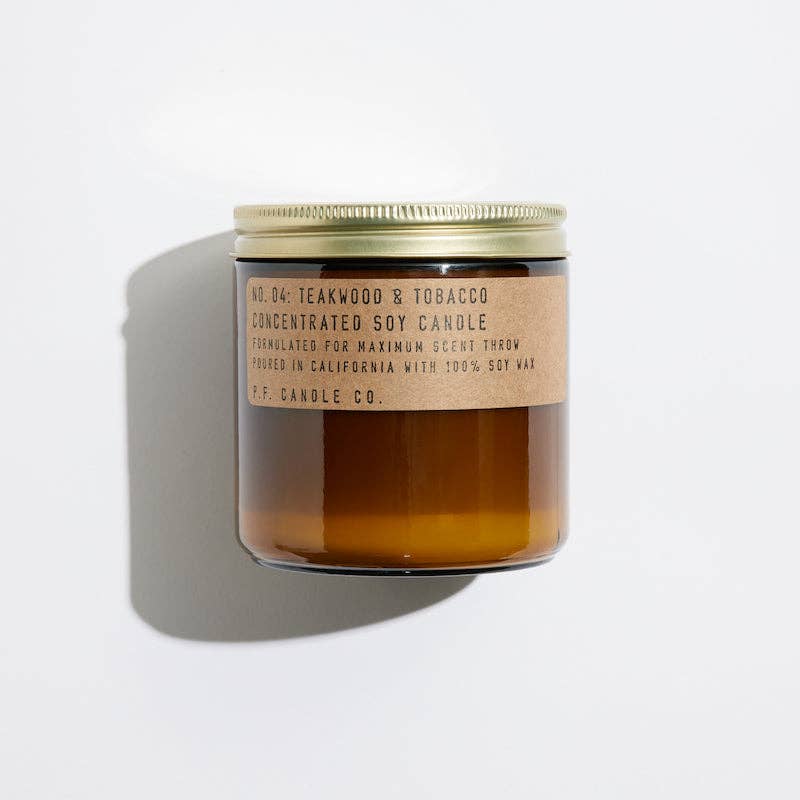 P.F. Candle Co. Duftlys, NO. 04 Teakwood & Tobacco, Large Concentrated