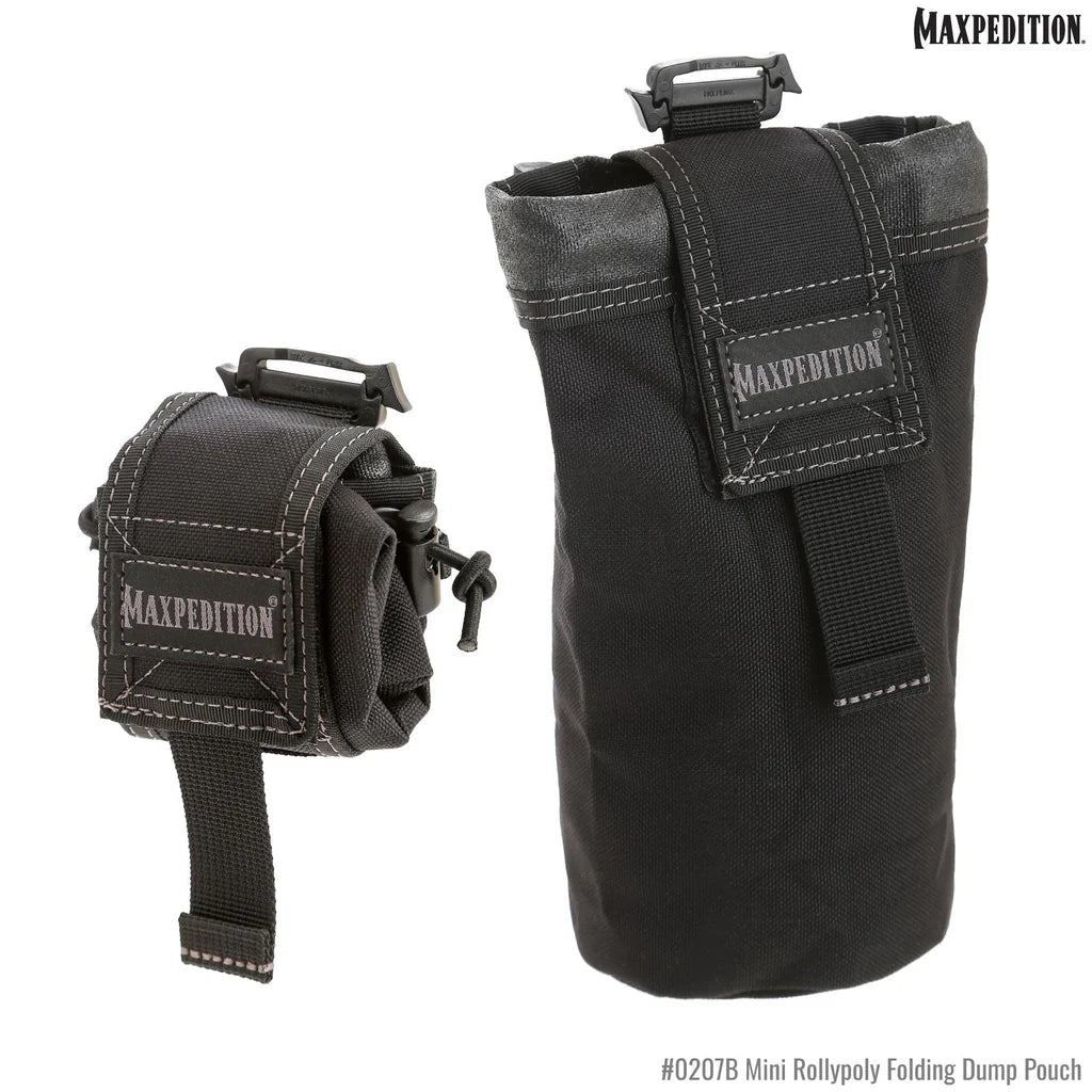 Maxpedition Mini Rollypoly Folding Dump Pouch, Black