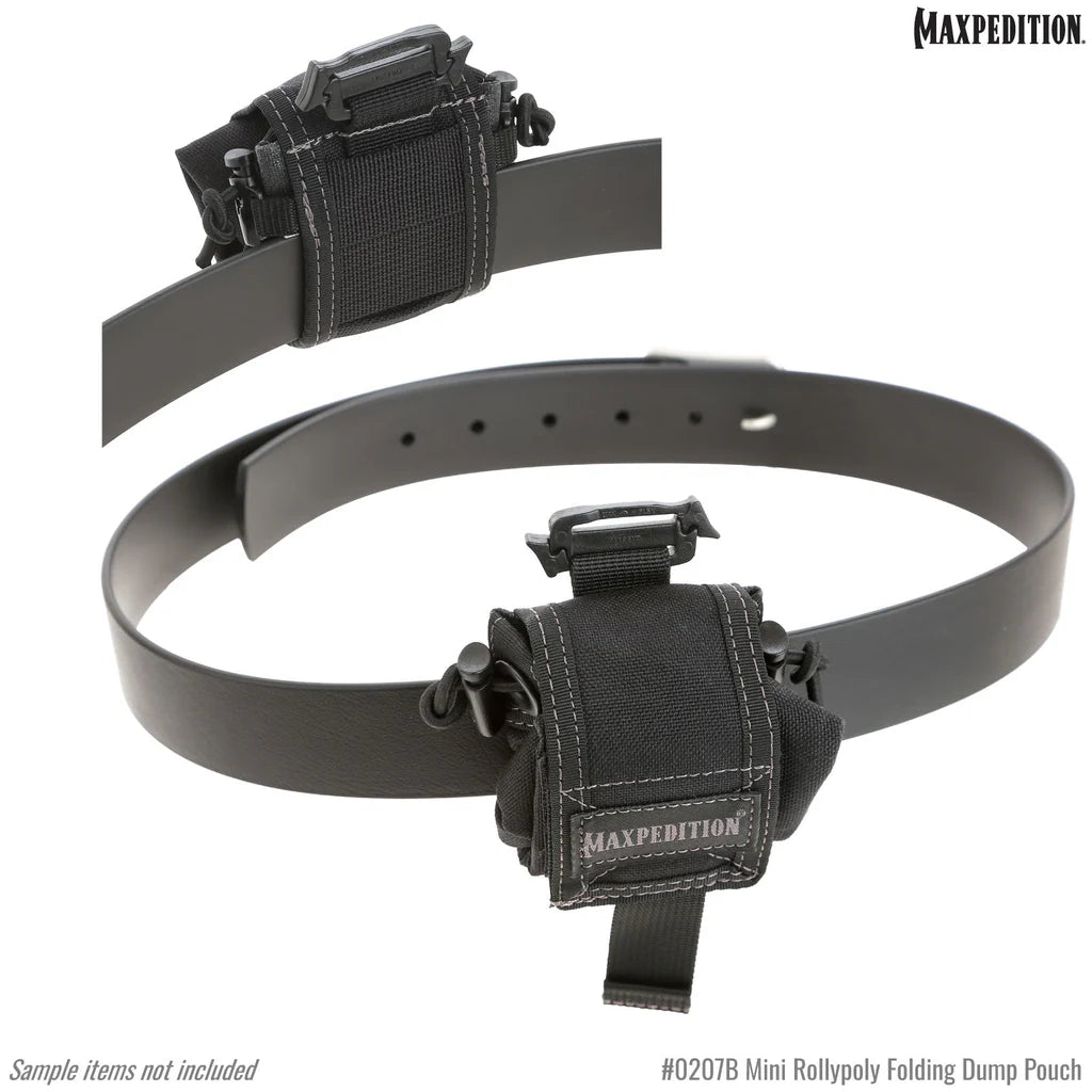 Maxpedition Mini Rollypoly Folding Dump Pouch, Black