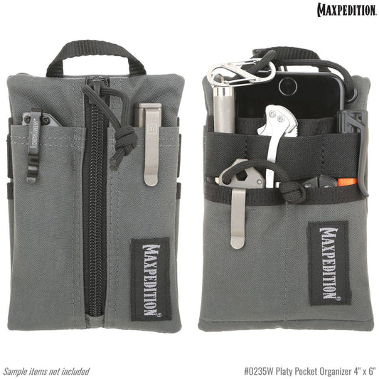 Maxpedition Platy Pocket Organizer 4" x 6", Wolf Gray