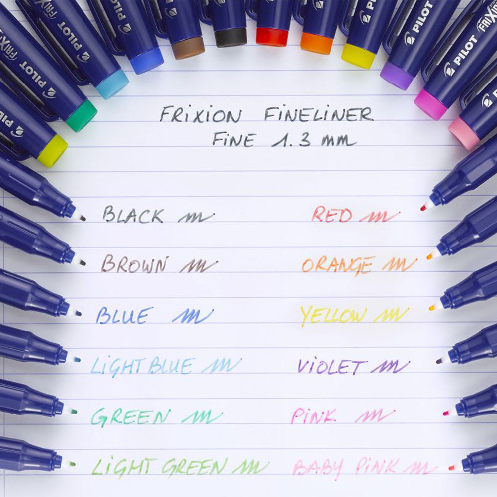 Pilot Frixion Fineliner Set2Go Pastell, 1.3mm (sett med 4 farger)