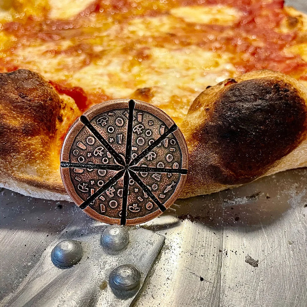 Shire Post Mint Pizzas of Eight Breakable Supreme Pizza Coin with two Tiny Pizza Boxes