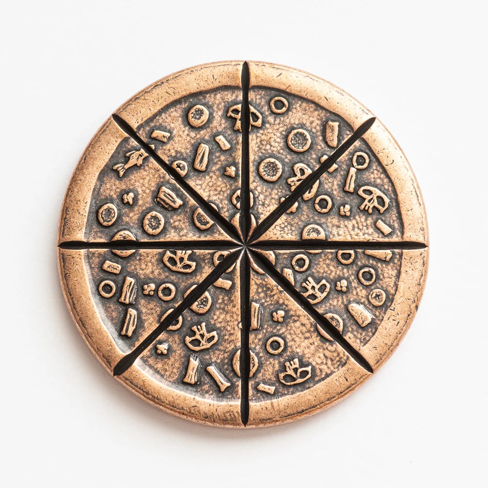 Shire Post Mint Pizza Moon Supreme Pizza Lunar Coin in Copper with Tiny Pizza Box