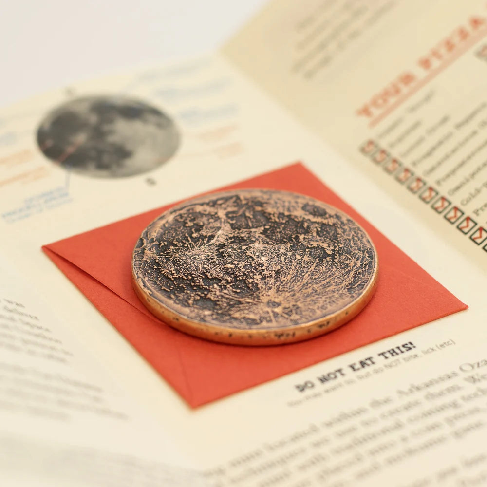 Shire Post Mint Pizza Moon Supreme Pizza Lunar Coin in Copper with Tiny Pizza Box