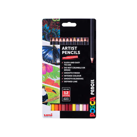 POSCA Fargeblyant Mixsett 1, 12-pakk