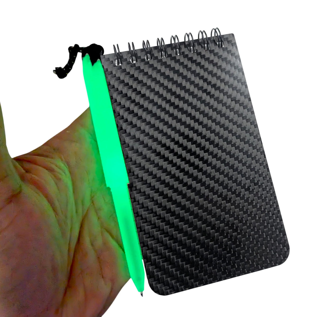 CountyComm Weather Proof Carbon Fiber Notebook V2 (Includes Glow POP Pen)
