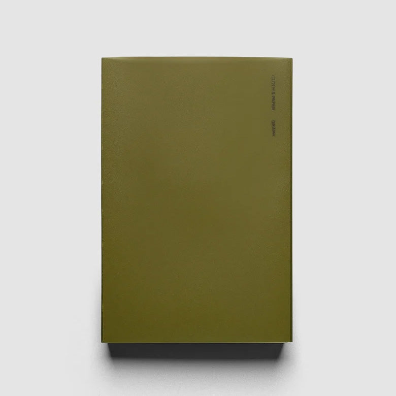 Cloth & Paper Perfect Bound Notebook CP Petite, Graph Olive
