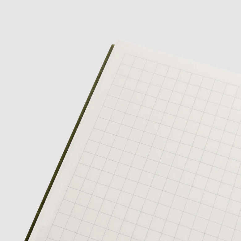 Cloth & Paper Perfect Bound Notebook CP Petite, Graph Olive