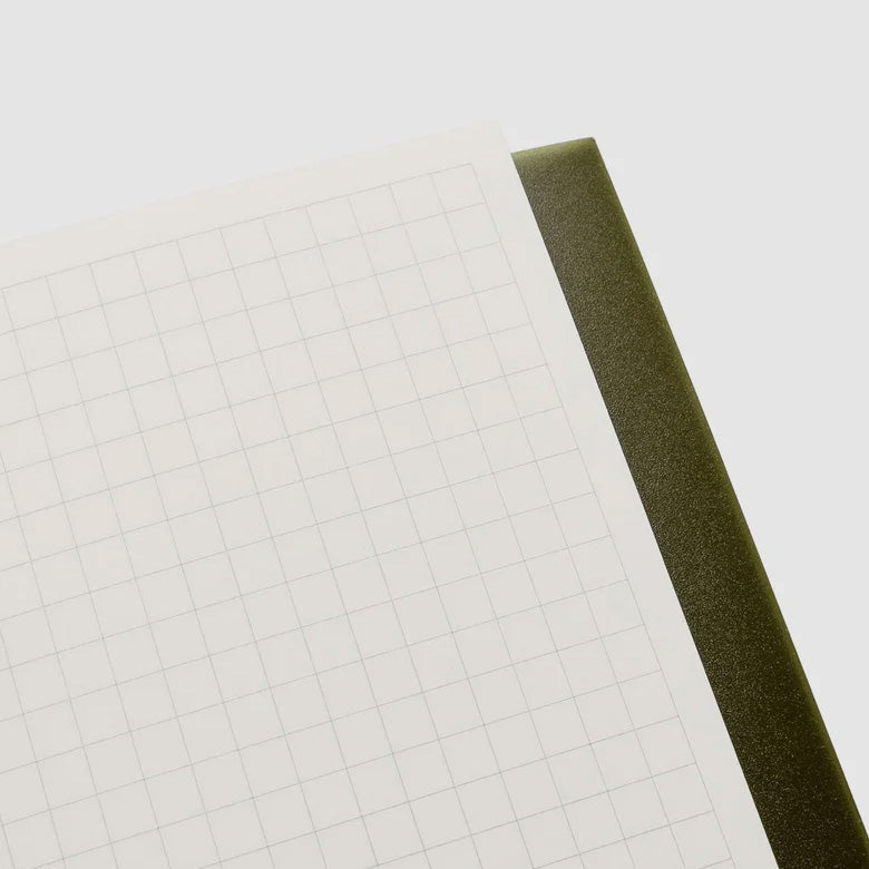 Cloth & Paper Perfect Bound Notebook CP Petite, Graph Olive