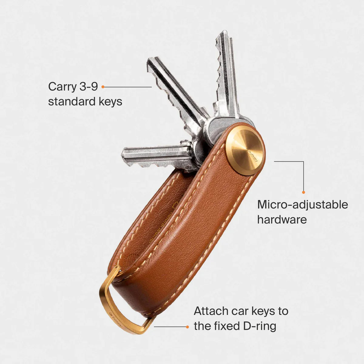 Orbitkey Key Organiser Pro Leather, Obsidian