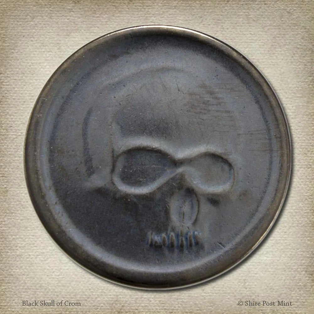 Shire Post Mint Black Skull of Crom Coin, Blackened Bronze