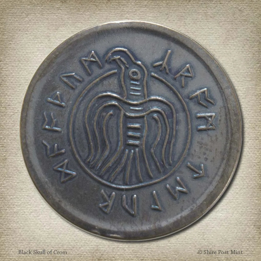 Shire Post Mint Black Skull of Crom Coin, Blackened Bronze