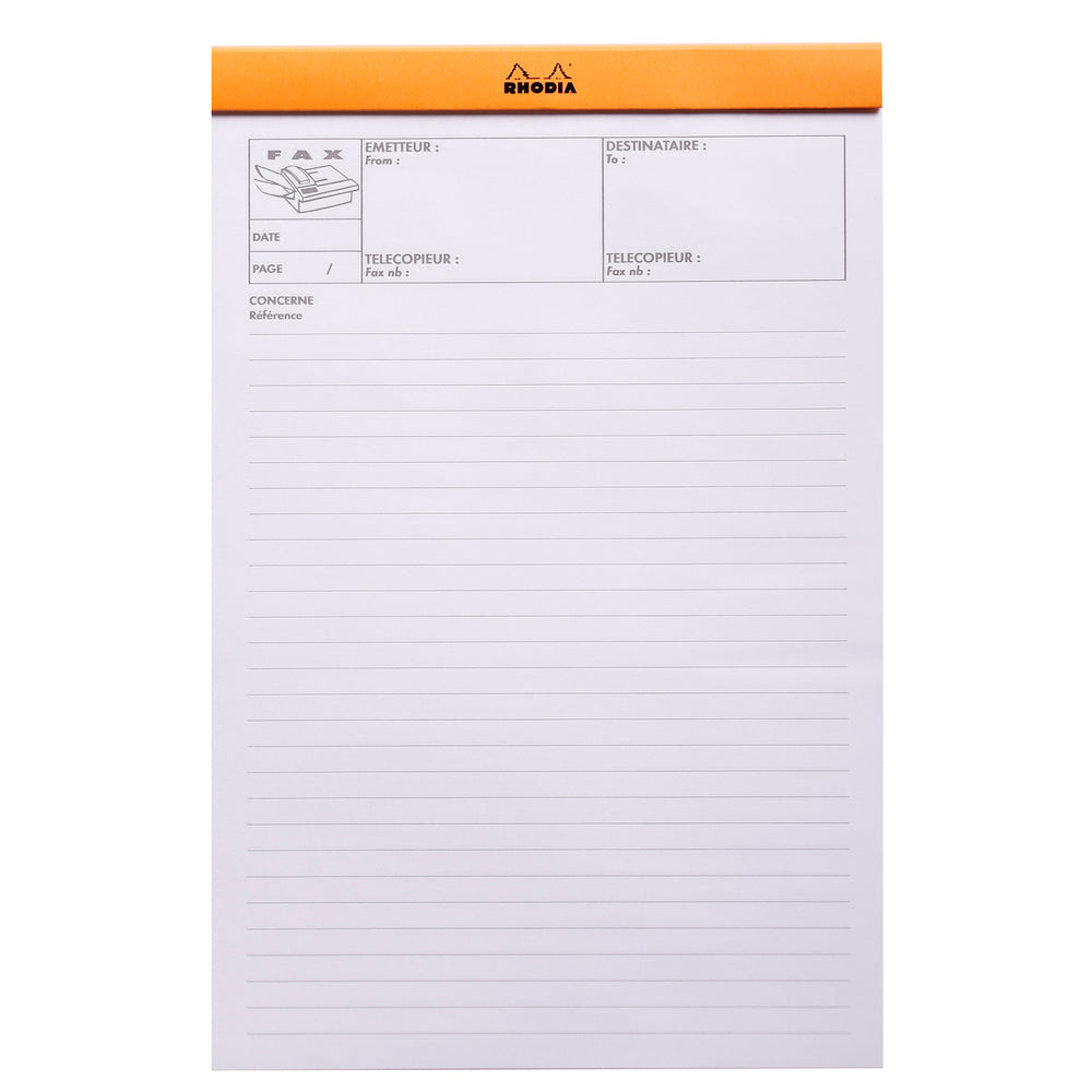 Rhodia Fax Head Stapled Pad Pre-Printed No.19 A4+