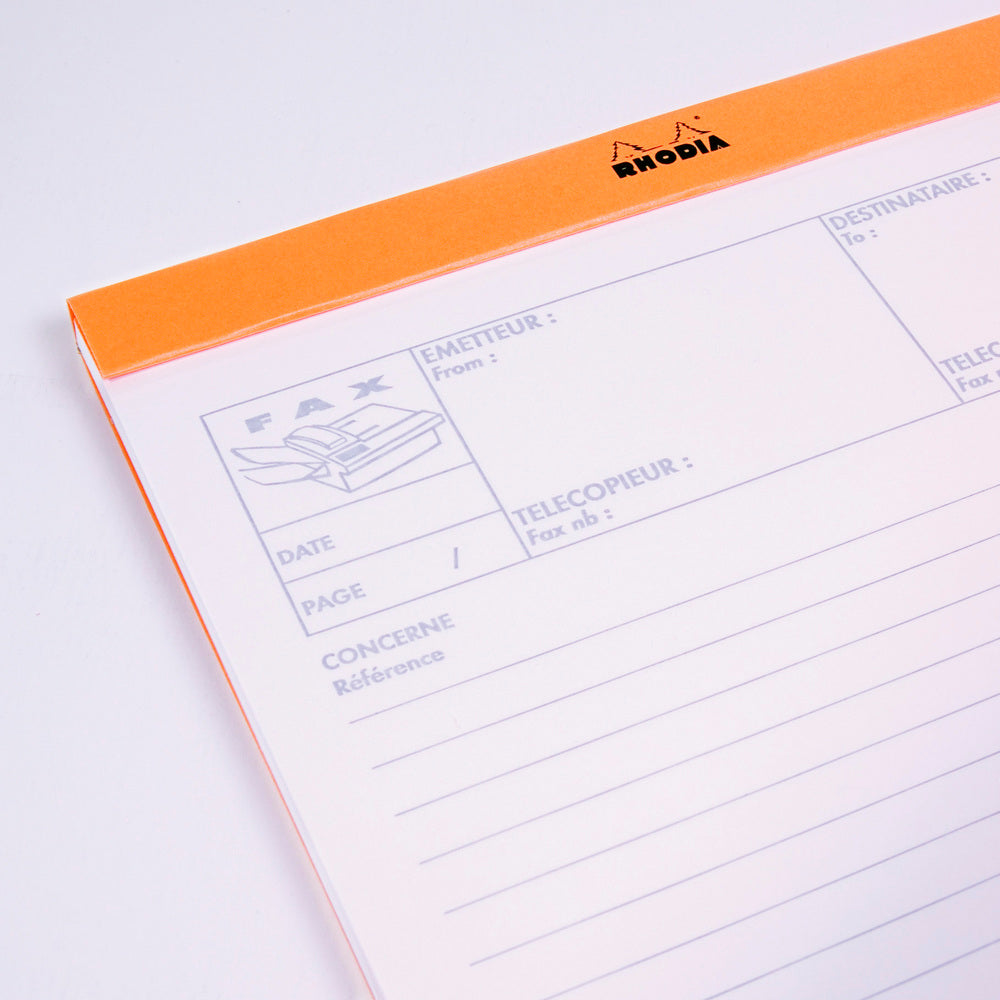 Rhodia Fax Head Stapled Pad Pre-Printed No.19 A4+