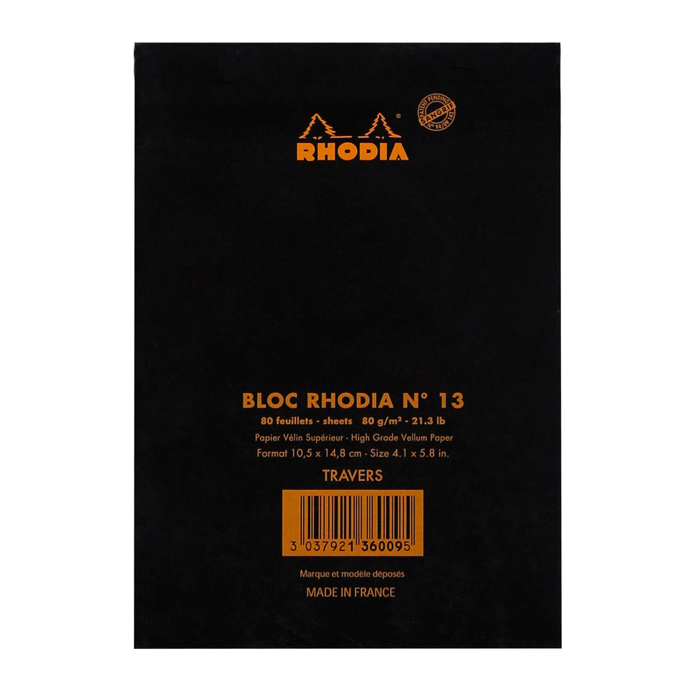 Rhodia Head Stapled Pad No.13 A6, Lined