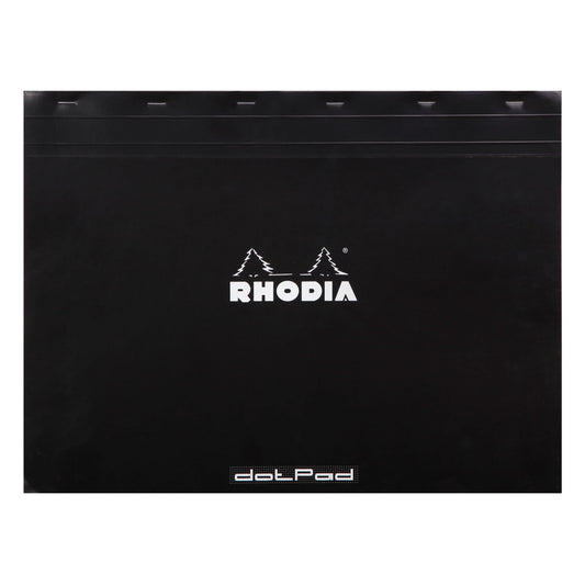 Rhodia Head Stapled Pad No.38 A3+ Black, Dot Pad