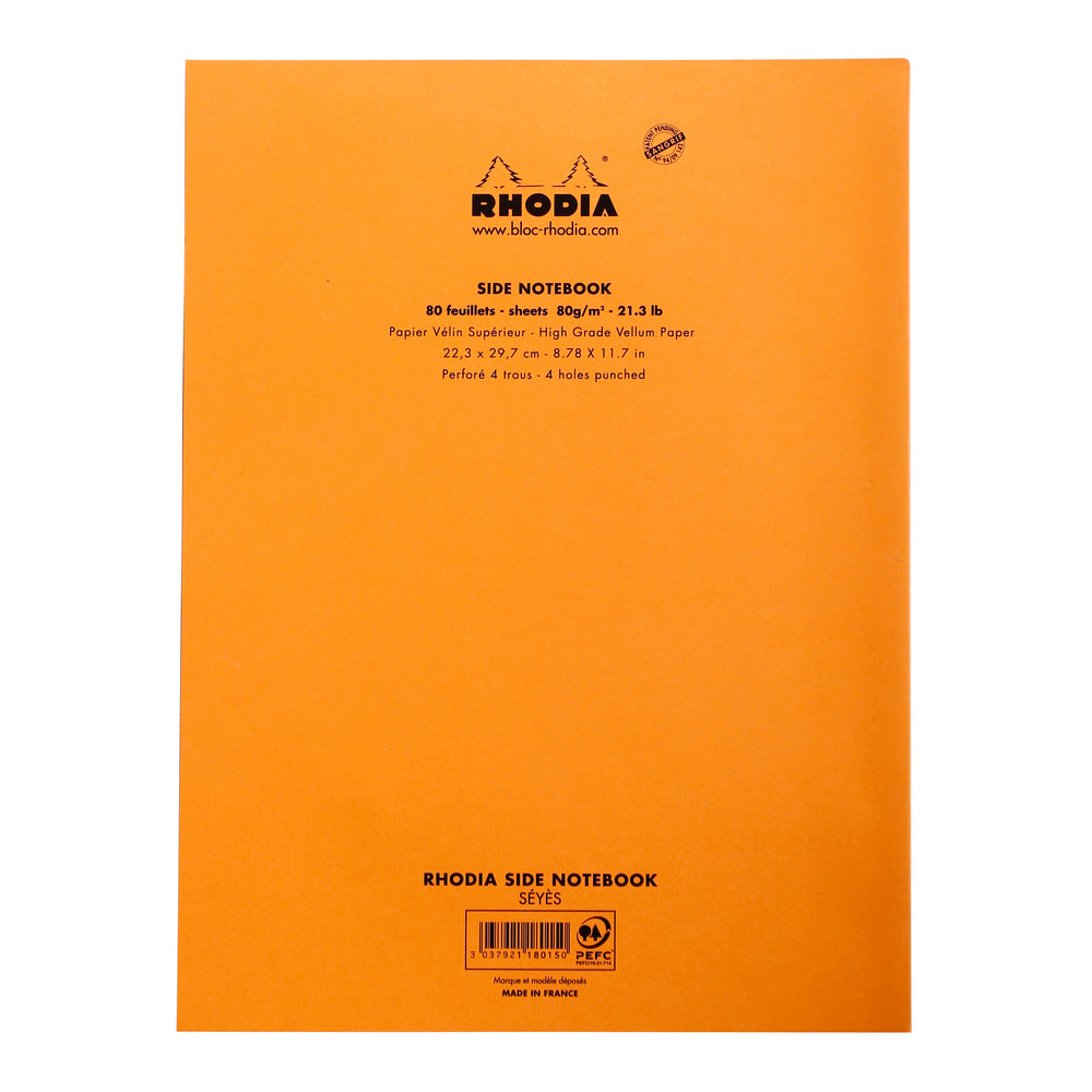 Rhodia Stapled pad on long side, French ruling