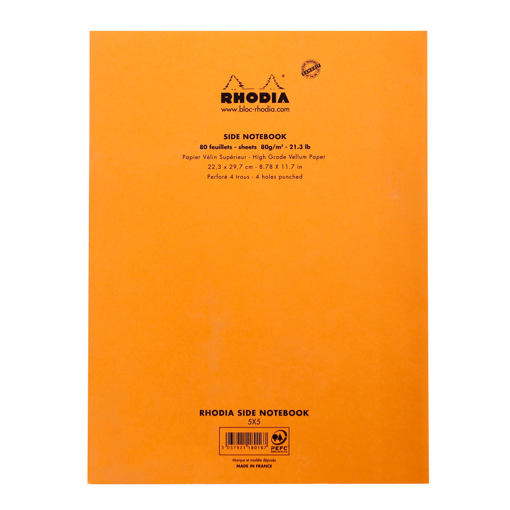 Rhodia Stapled pad on long side, Squared