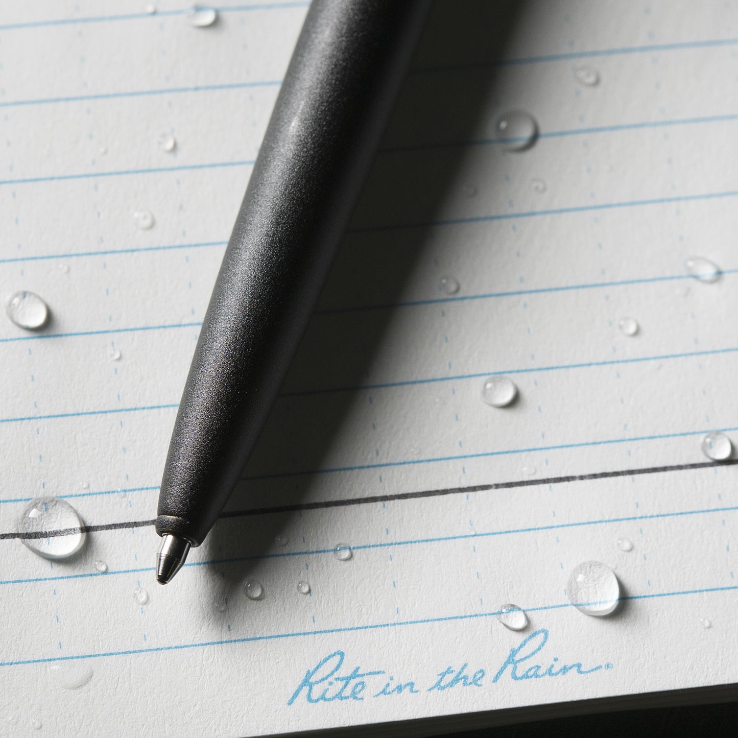 Rite in the Rain Black Metal Clicker Pen, Black Ink