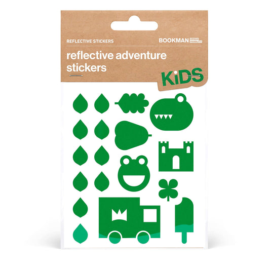 Bookman Urban Visibility Reflective Stickers Adventure Kids, Green