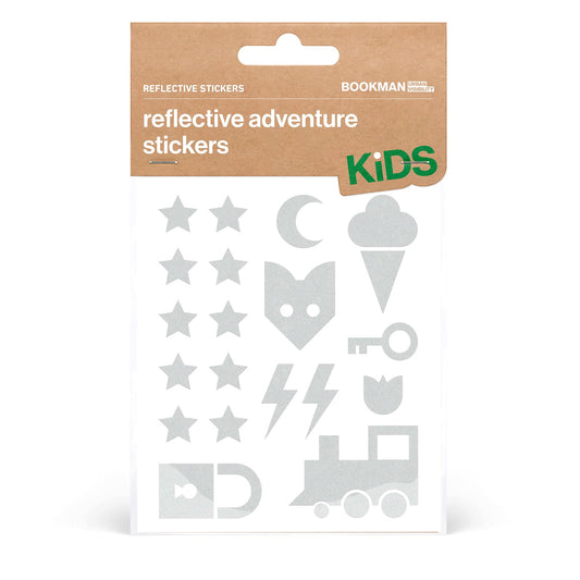 Bookman Urban Visibility Reflective Stickers Adventure Kids, White