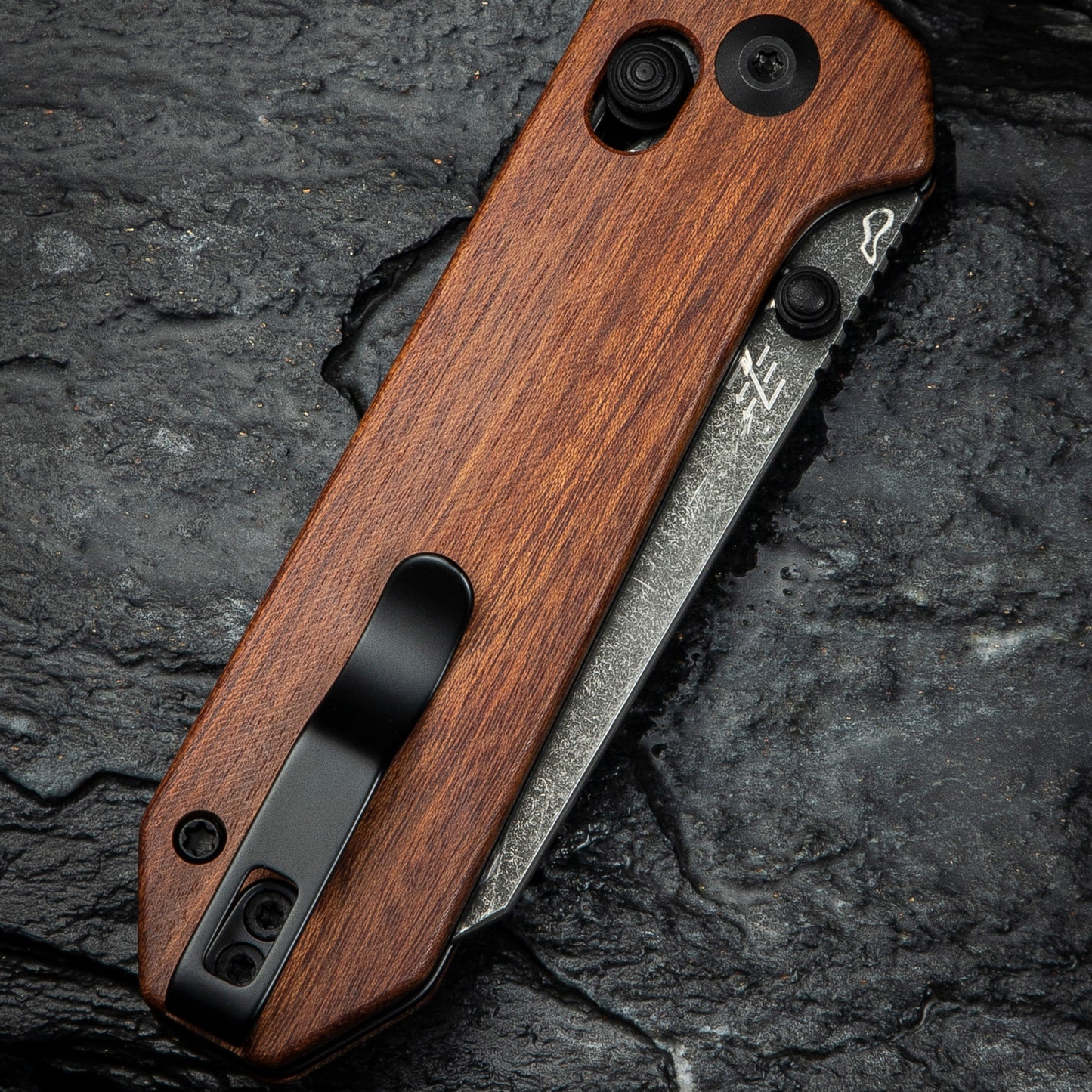 Civivi Yonder, Guibourtia Wood/Damascus