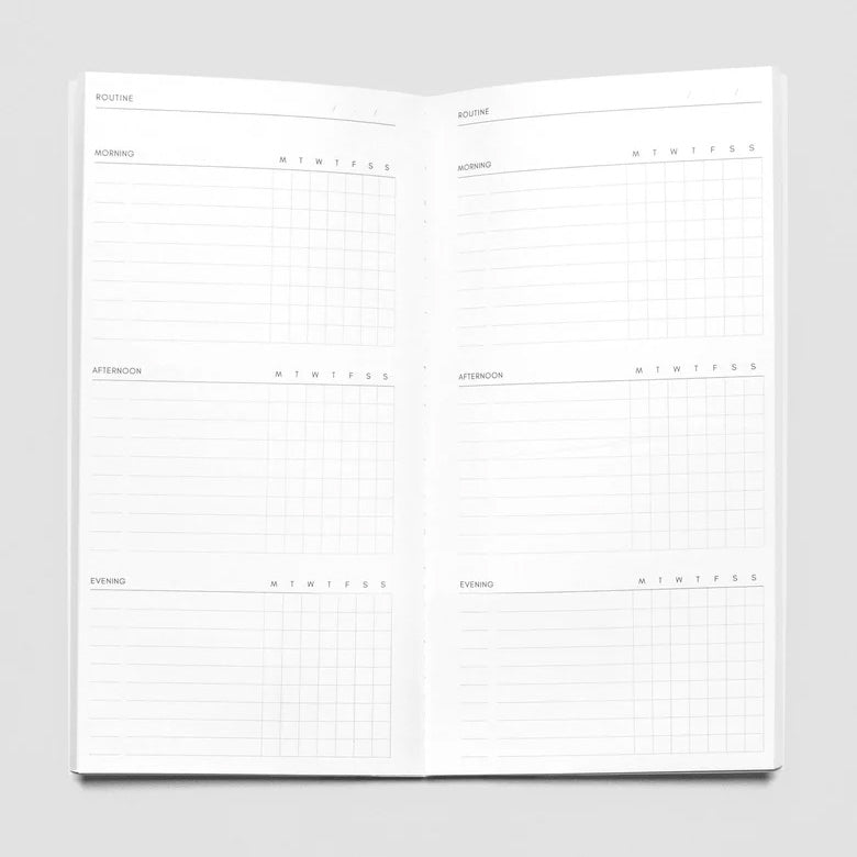 Cloth & Paper Travel Notebook A5 Slim, Routine Builder Beignet