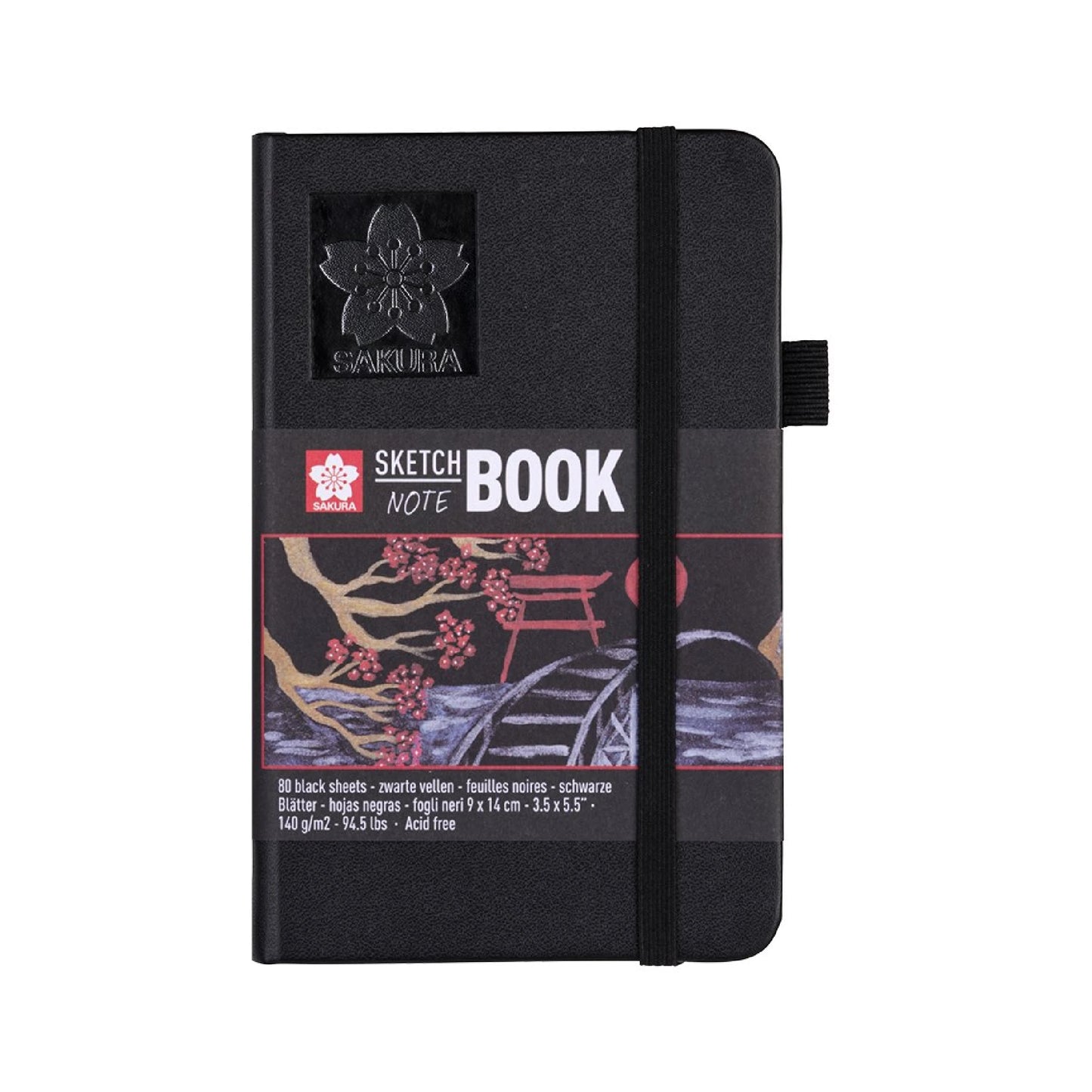 Sakura Sketch Notebook Black 140g, 9x14cm