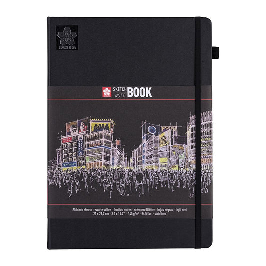 Sakura Sketch Notebook Black 140g, A4