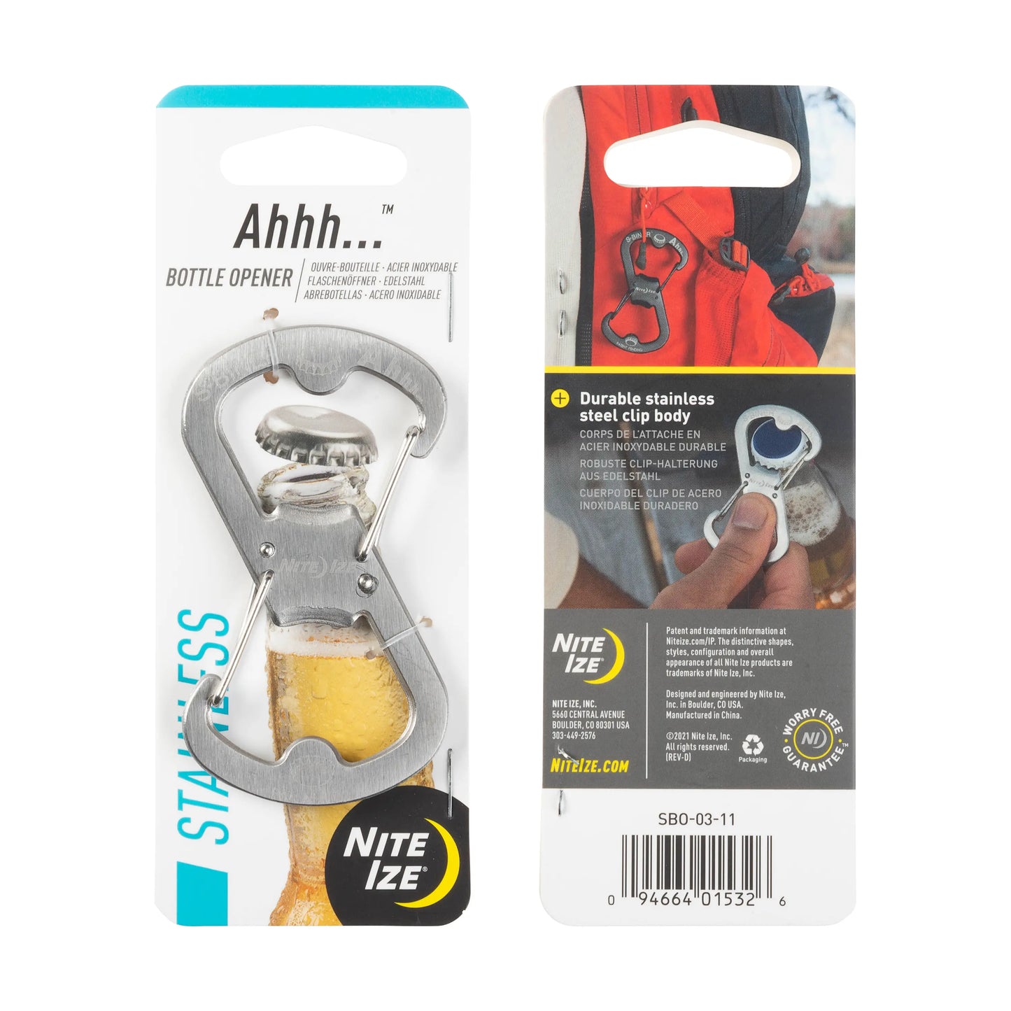 Nite Ize Ahhh Stainless Bottle Opener, Stainless