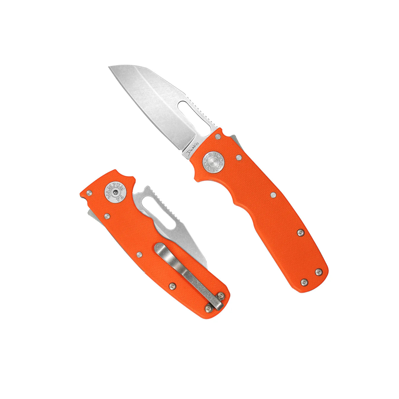 Demko Knives Shark-Cub® 20CV - G10 Shark Foot, Orange