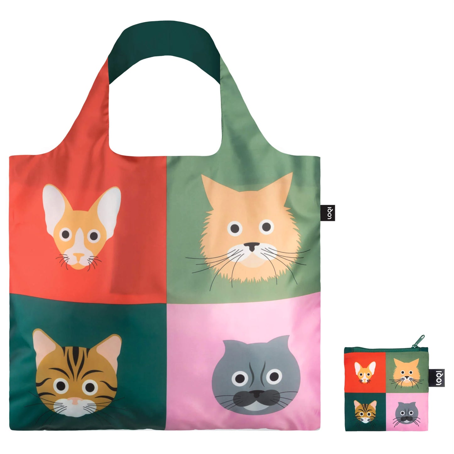 LOQI Stephen Cheetham Cats Recycled Bag