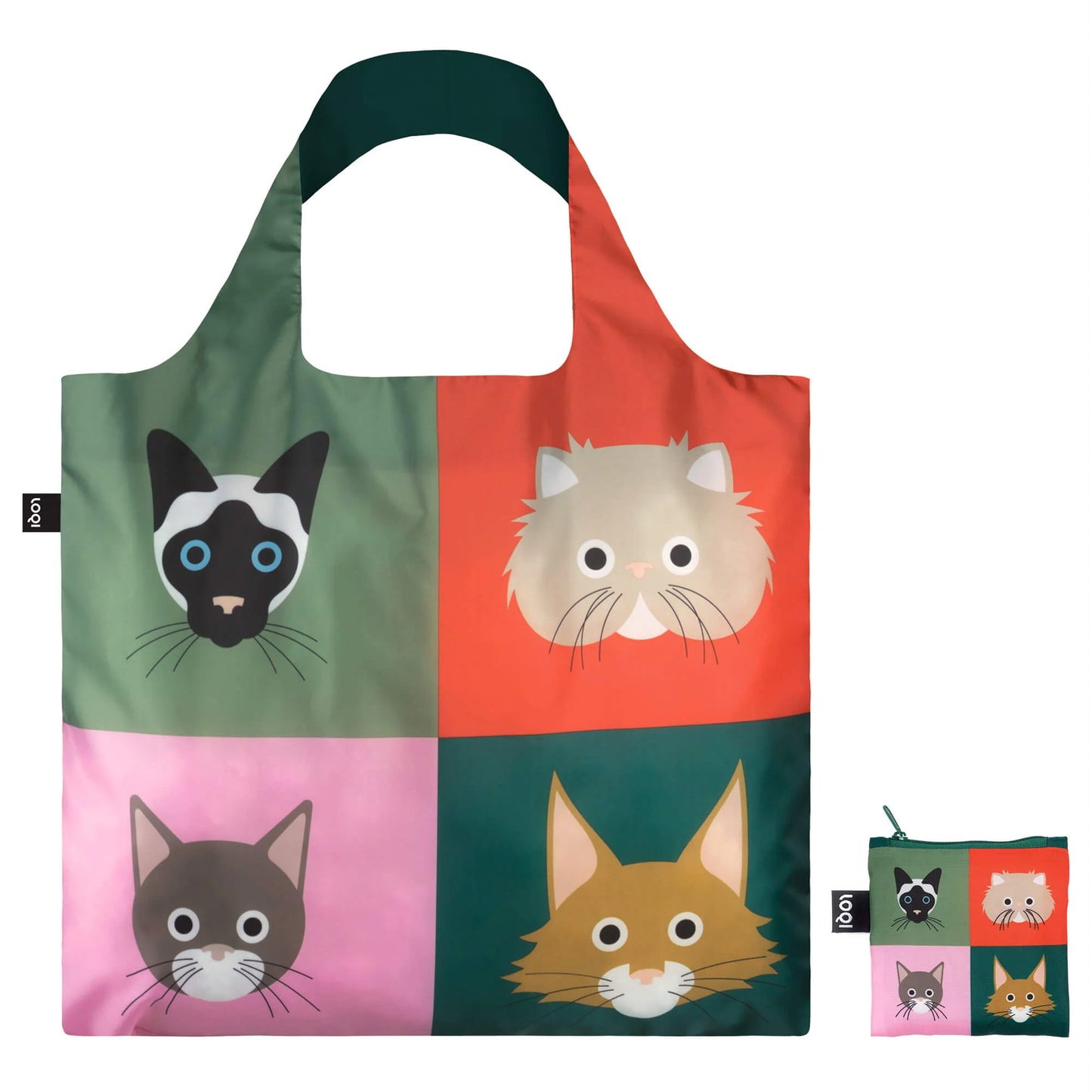 LOQI Stephen Cheetham Cats Recycled Bag