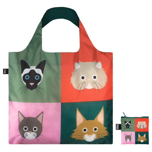 LOQI Stephen Cheetham Cats Recycled Bag
