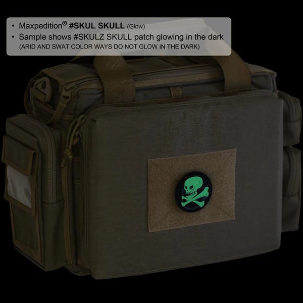 Maxpedition Skull Morale Patch, Glow