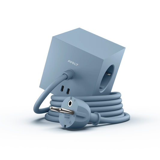 Avolt Square 1 Skjøteledning USB-C 1.8M (30W), Shark Blue