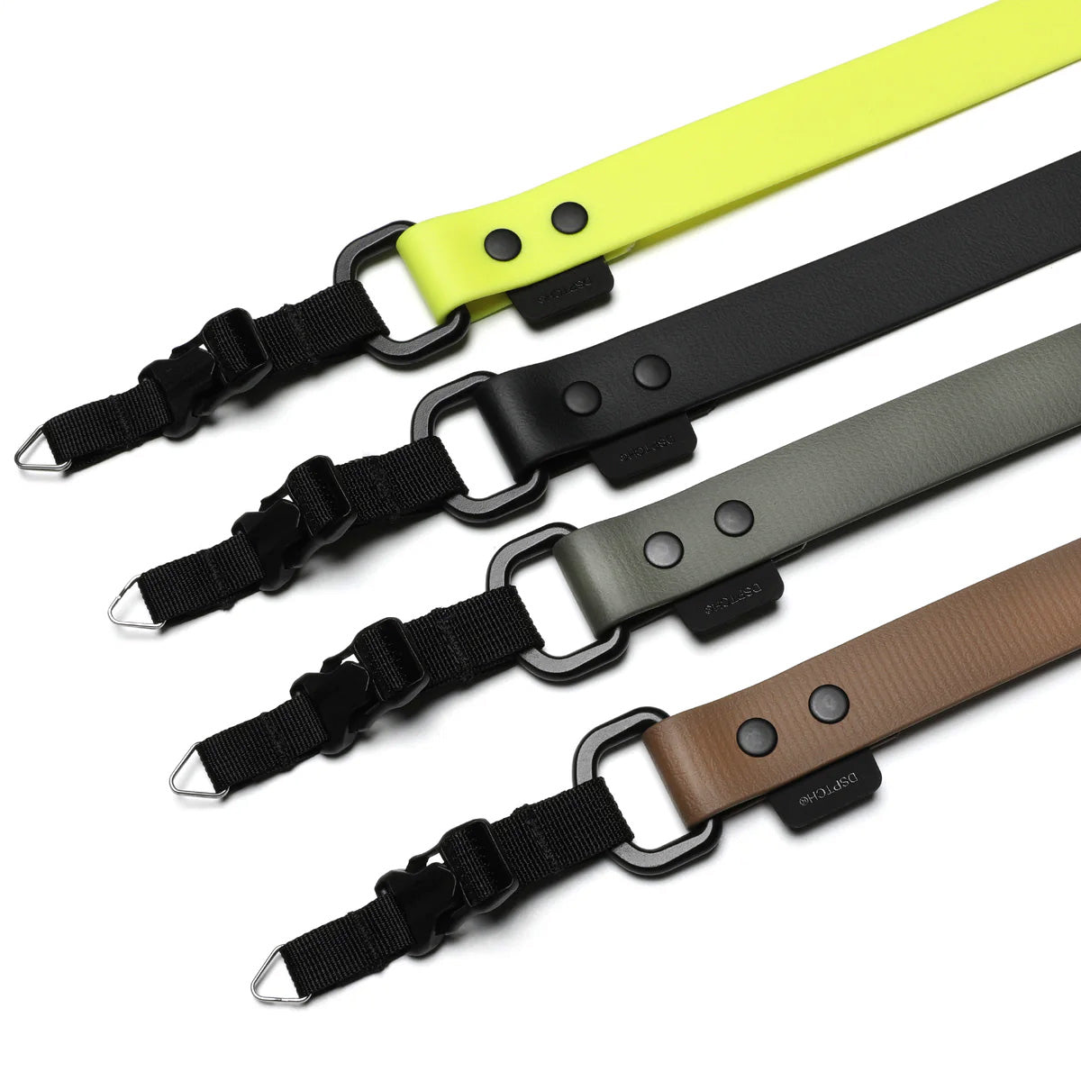 DSPTCH Biothane Camera Strap 37" Split Ring, Neon Yellow