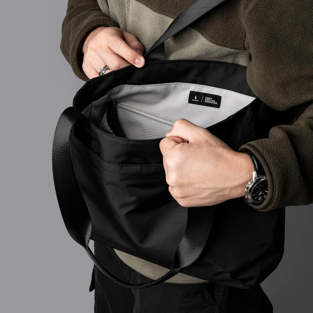 ALPAKA Elements Tote Axoflux 210D, Black/Grey, Small