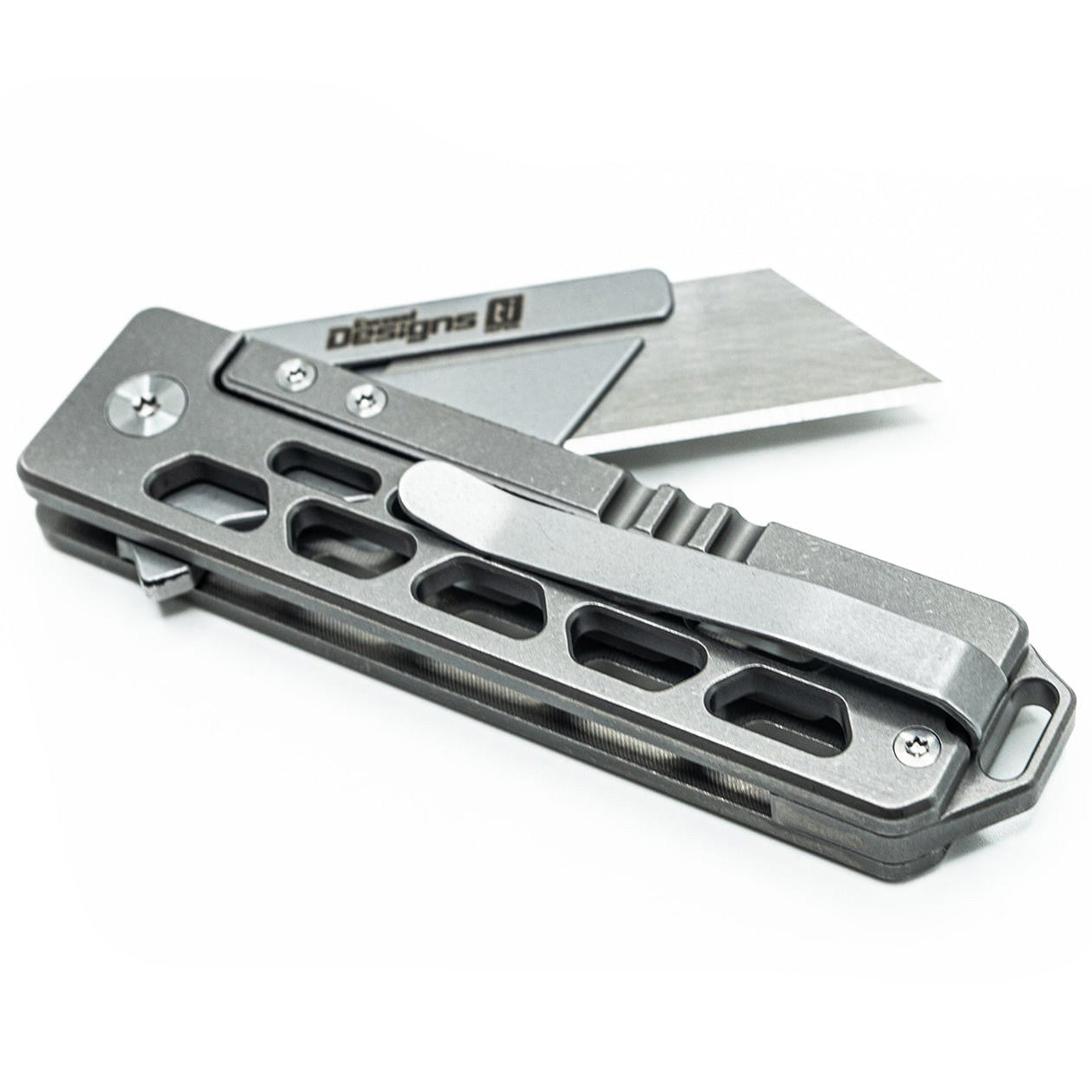 Exceed Designs TiRant RAZOR V3 Utility Knife, (Stonewashed 6AL-4V Tita ...