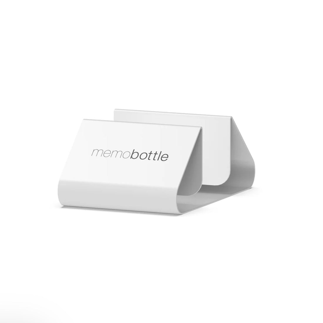 Memobottle™ White Desk Stand (Stainless Steel memobottle)