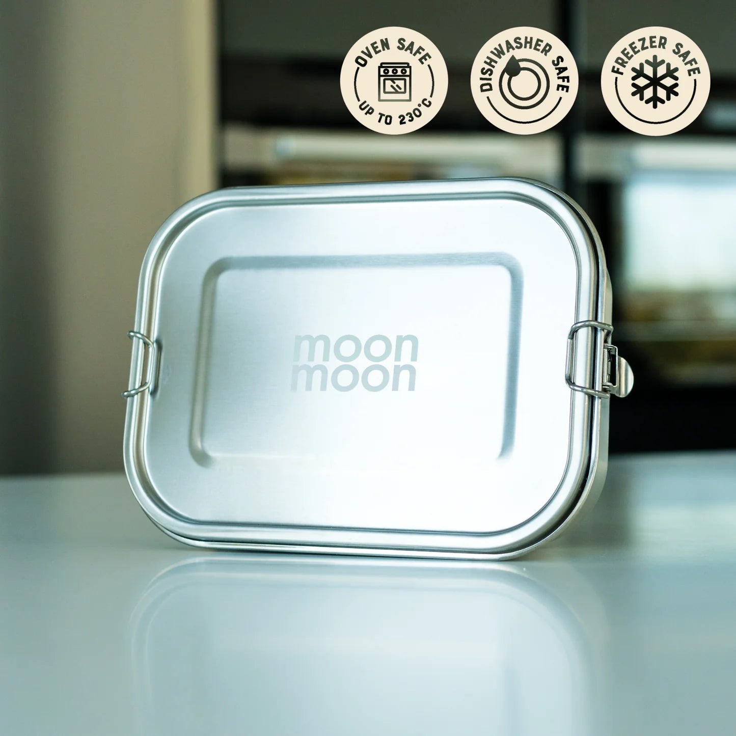 Moonmoon Stainless Steel Lunch Box, Medium 1.2L