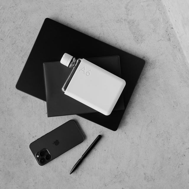 Memobottle™ A6 Transparent Bundle 375ml, Cool Grey