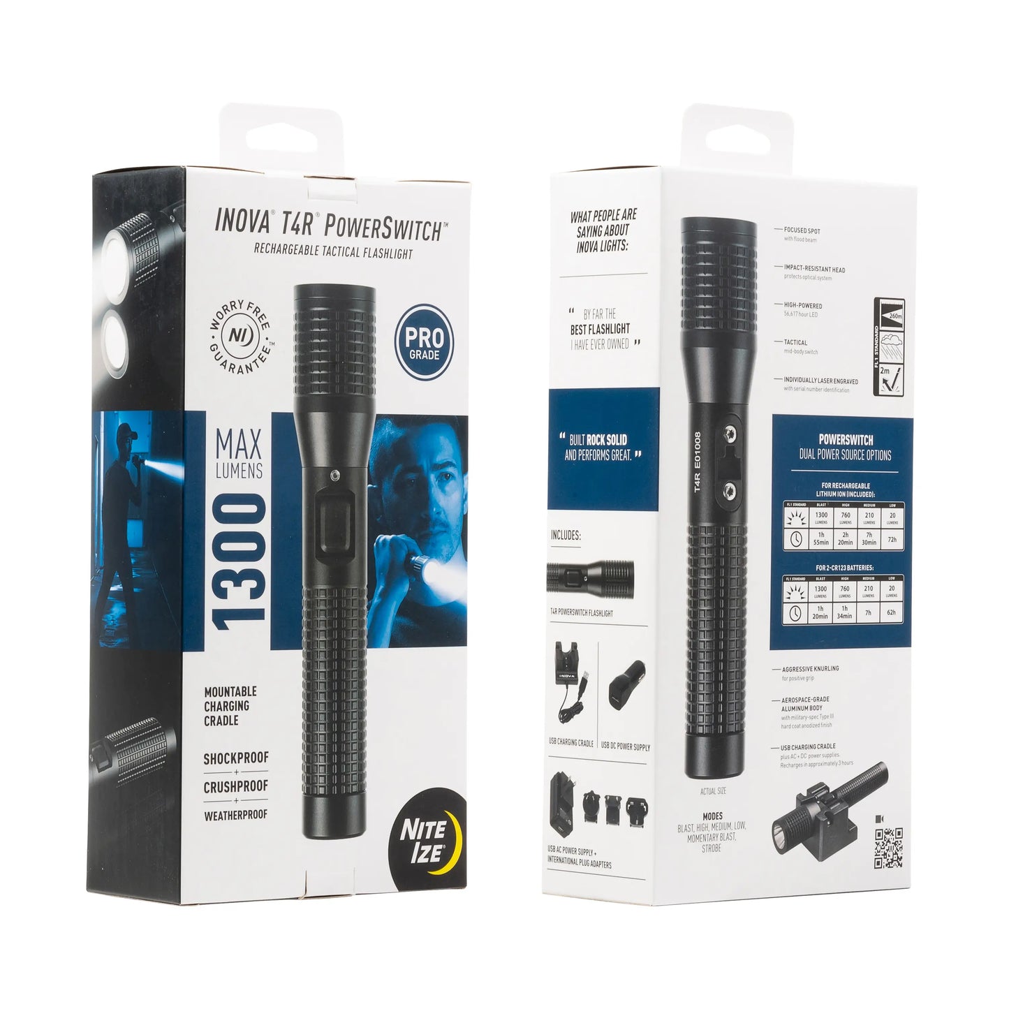 Nite Ize INOVA® T4R® PowerSwitch™ Rechargeable Tactical Flashlight
