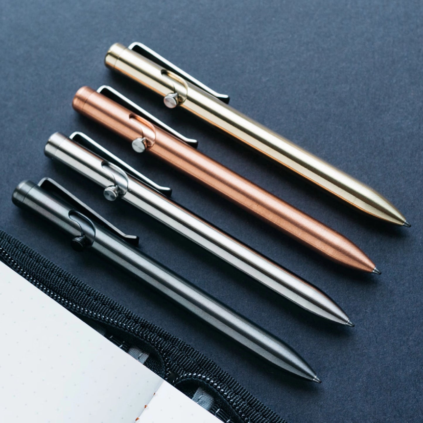 Tactile Turn Lefty Bolt Action Pen Titanium