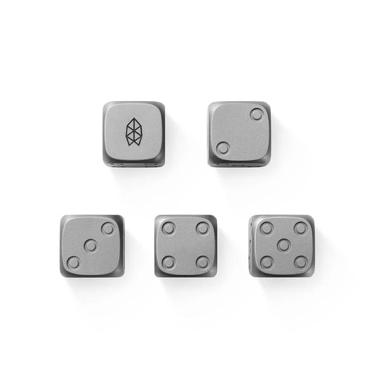 The James Brand Titanium Dice Set