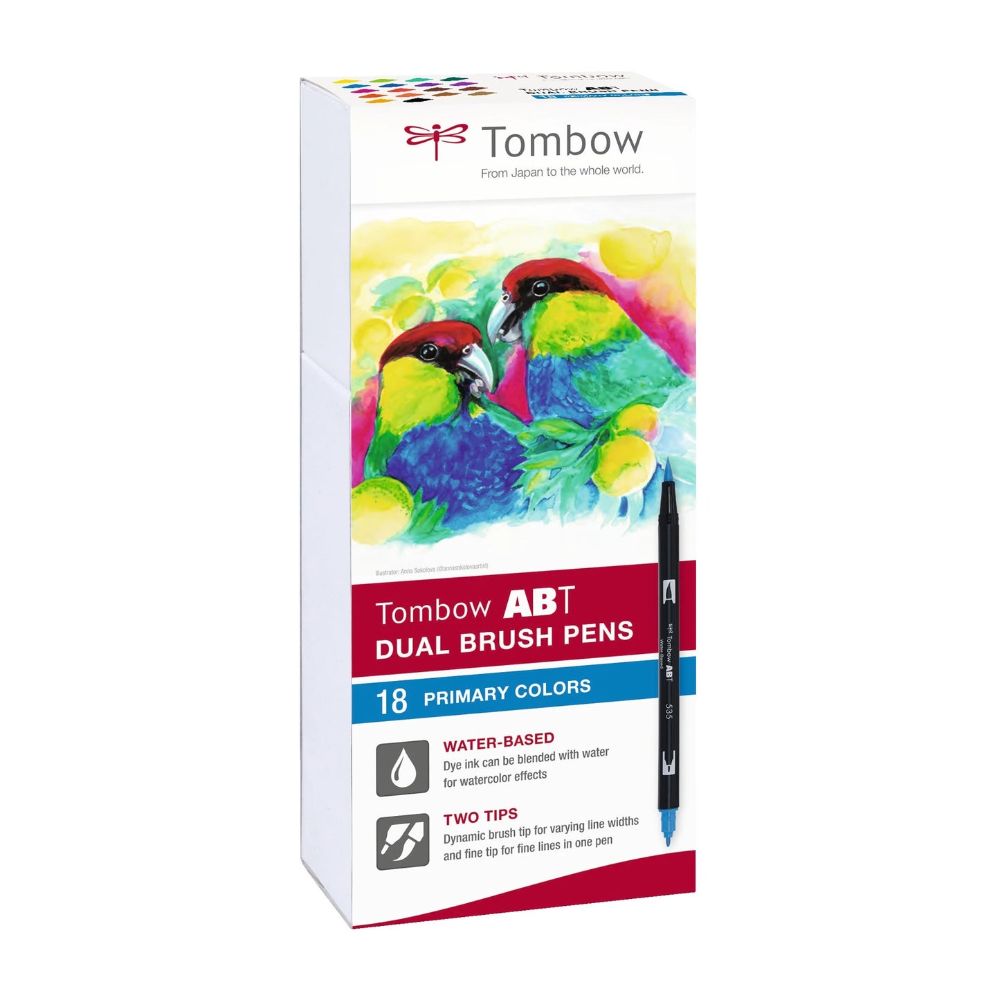 Tombow ABT Dual Brush 18P-1 Basic 1 (Sett med 18 Farger)