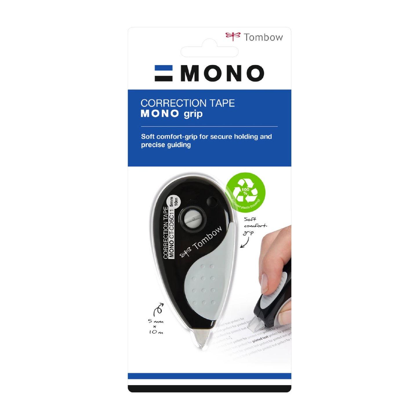 Tombow Korrekturroller Mono Grip, Black