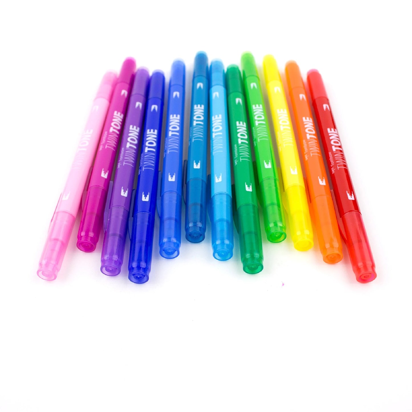 Tombow Marker TwinTone Regnbue 0.3/0.8mm (Sett med 12 Farger)