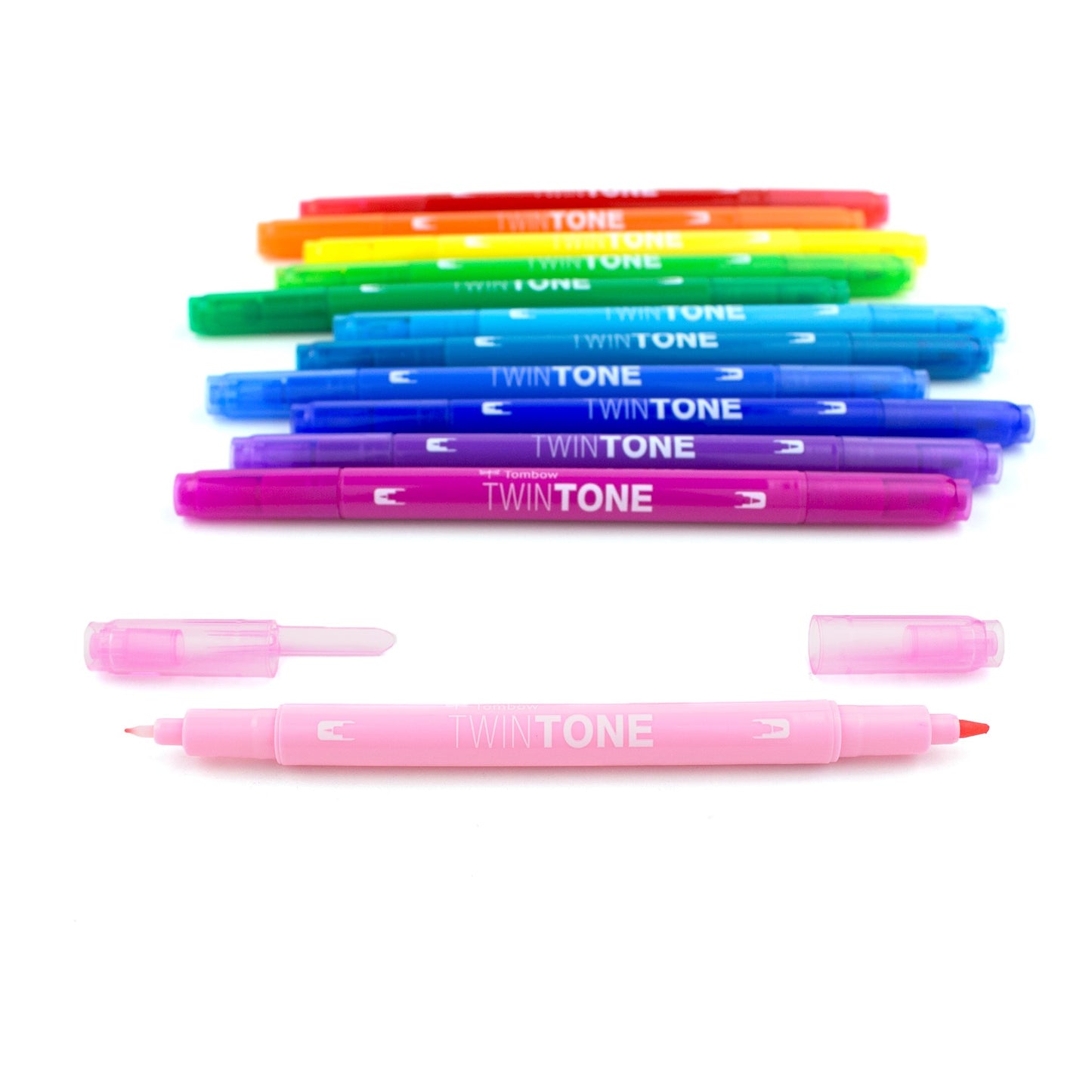 Tombow Marker TwinTone Regnbue 0.3/0.8mm (Sett med 12 Farger)